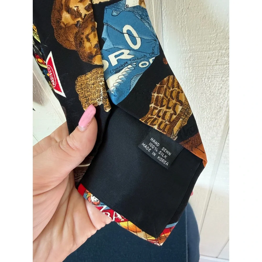 Lot of 3 Vintage Novelty Ties Nicole Miller Nabisco Frogs School Bus Silk Retro - Picture 7 of 9